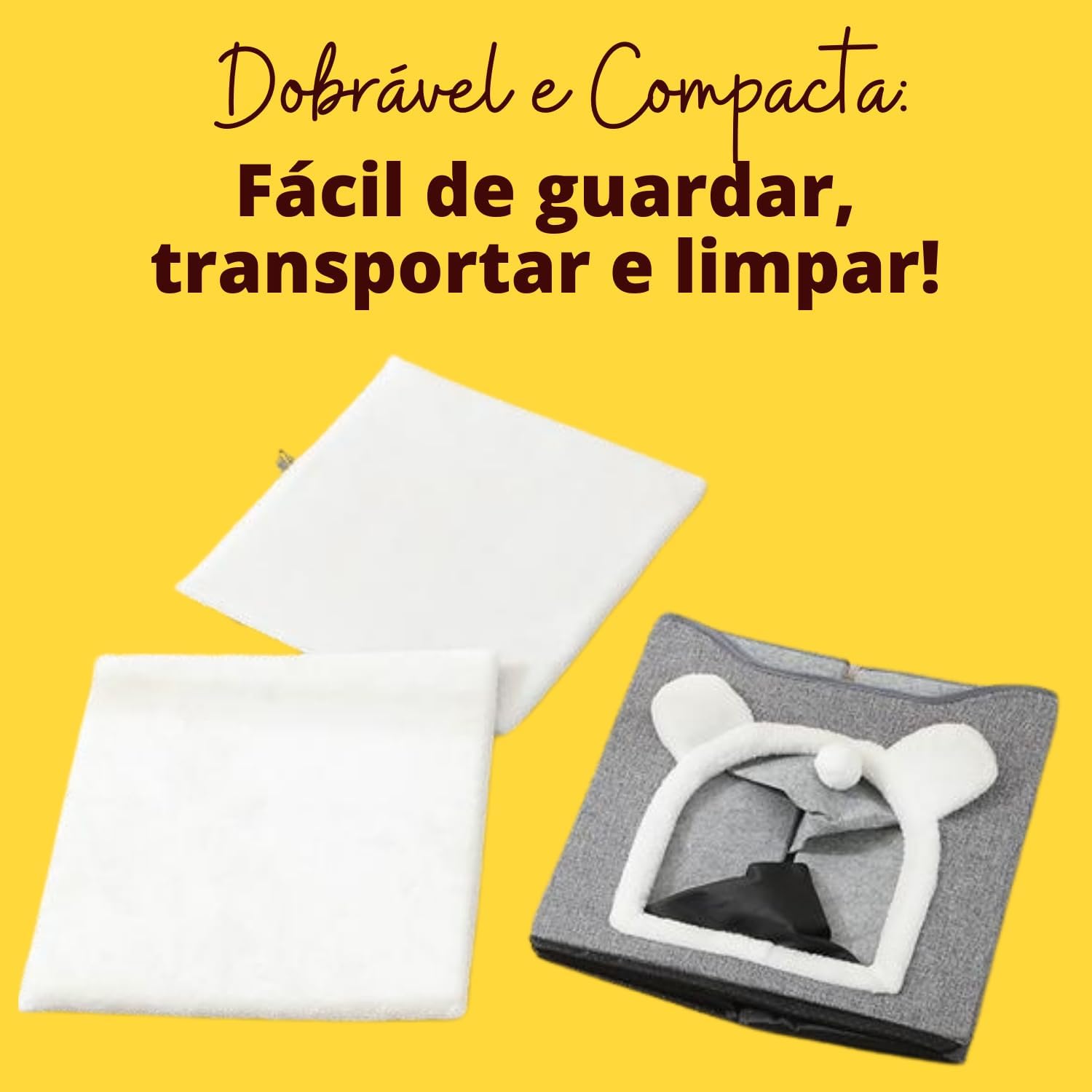 Casinha Cama para Gato Vertical Brinquedo Tapete Fácil Limpar Dobrável Portátil Compacto - Image 6